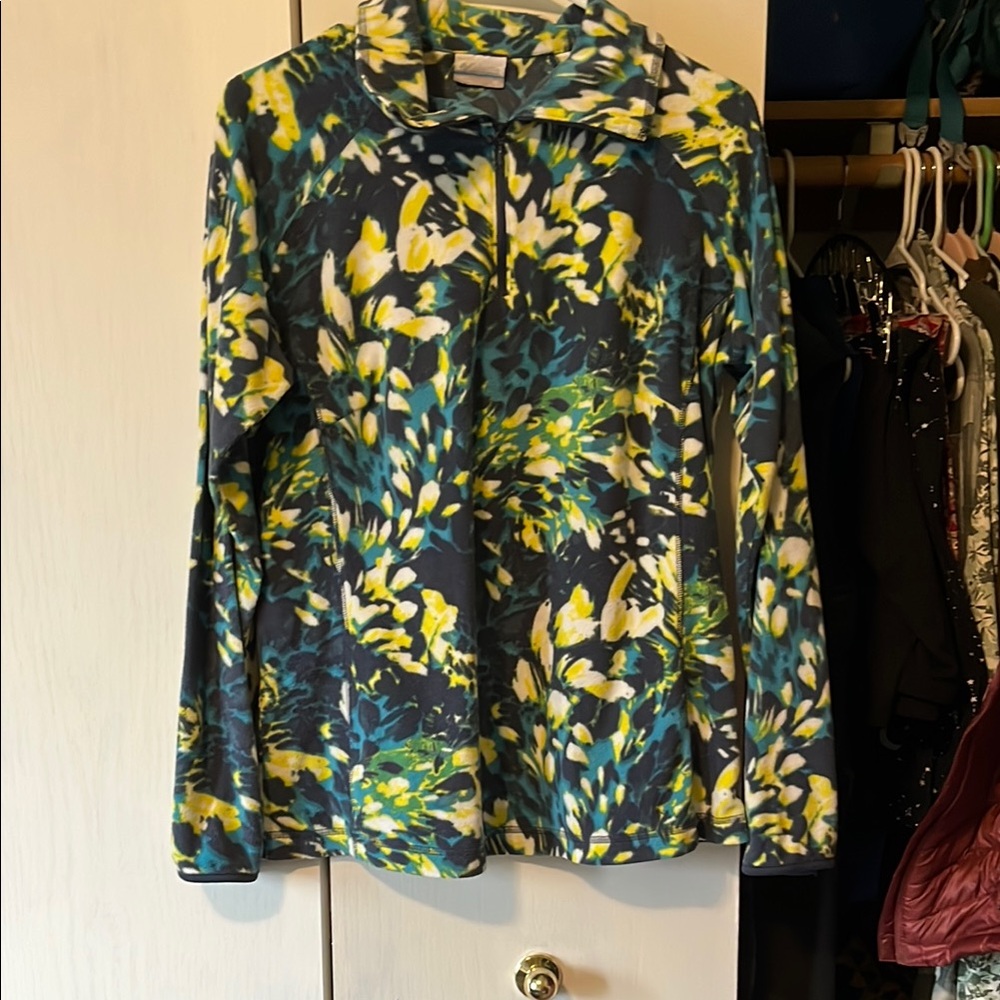 Columbia Women's Floral Jacket - Yellow and Green